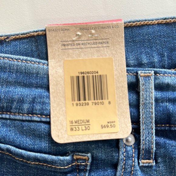 Levi's 311 shaping skinny a mid rise tummy slimming gene 33 x 30 NWT - Picture 6 of 7